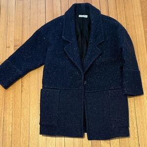 Apiece Apart Marled Navy Blue Women's Coat